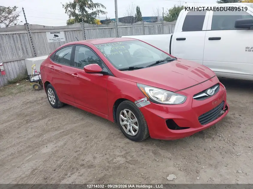 HYUNDAI ACCENT 2013, VIN KMHCT4AE6DU489519