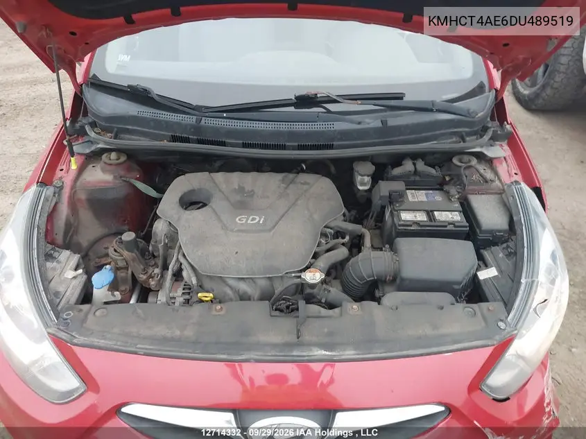 2013 HYUNDAI ACCENT VIN KMHCT4AE6DU489519 — фото 10