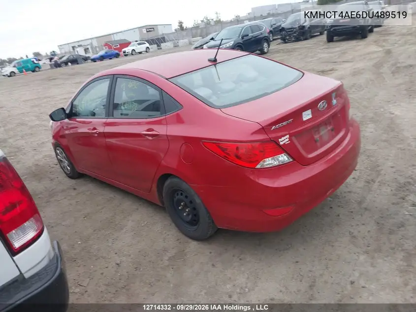 2013 HYUNDAI ACCENT VIN KMHCT4AE6DU489519 — фото 3