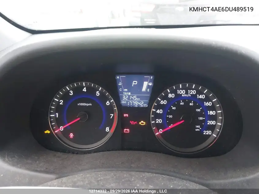 2013 HYUNDAI ACCENT VIN KMHCT4AE6DU489519 — фото 7