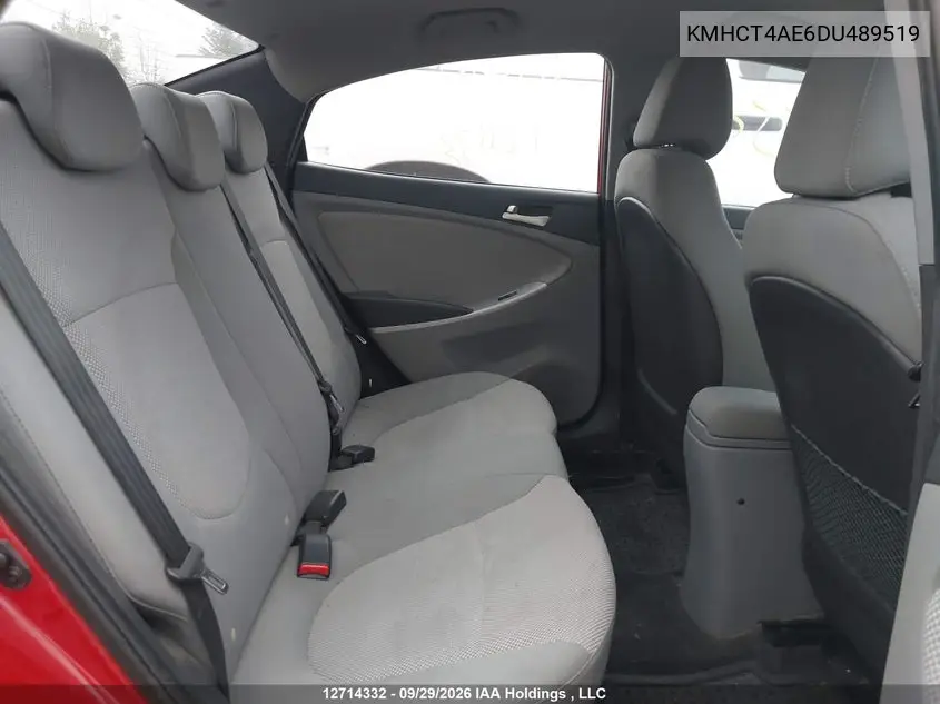 2013 HYUNDAI ACCENT VIN KMHCT4AE6DU489519 — фото 8
