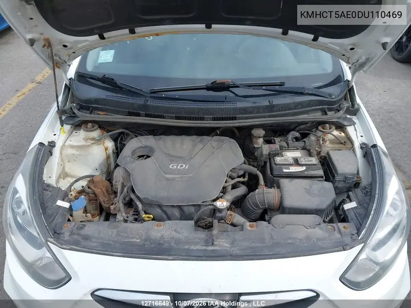 2013 HYUNDAI ACCENT VIN KMHCT5AE0DU110469 — фото 10