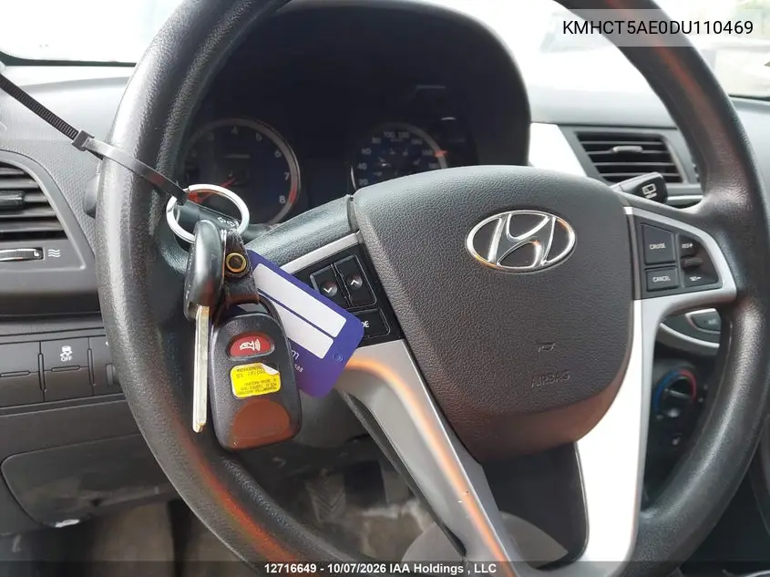 2013 HYUNDAI ACCENT VIN KMHCT5AE0DU110469 — фото 11
