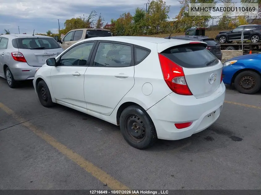 2013 HYUNDAI ACCENT VIN KMHCT5AE0DU110469 — фото 3