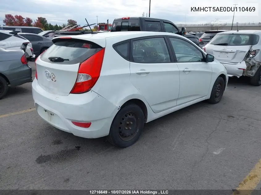 2013 HYUNDAI ACCENT VIN KMHCT5AE0DU110469 — фото 4