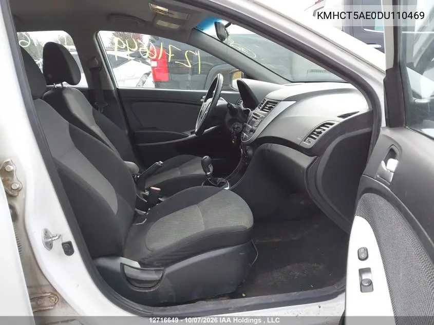 2013 HYUNDAI ACCENT VIN KMHCT5AE0DU110469 — фото 5