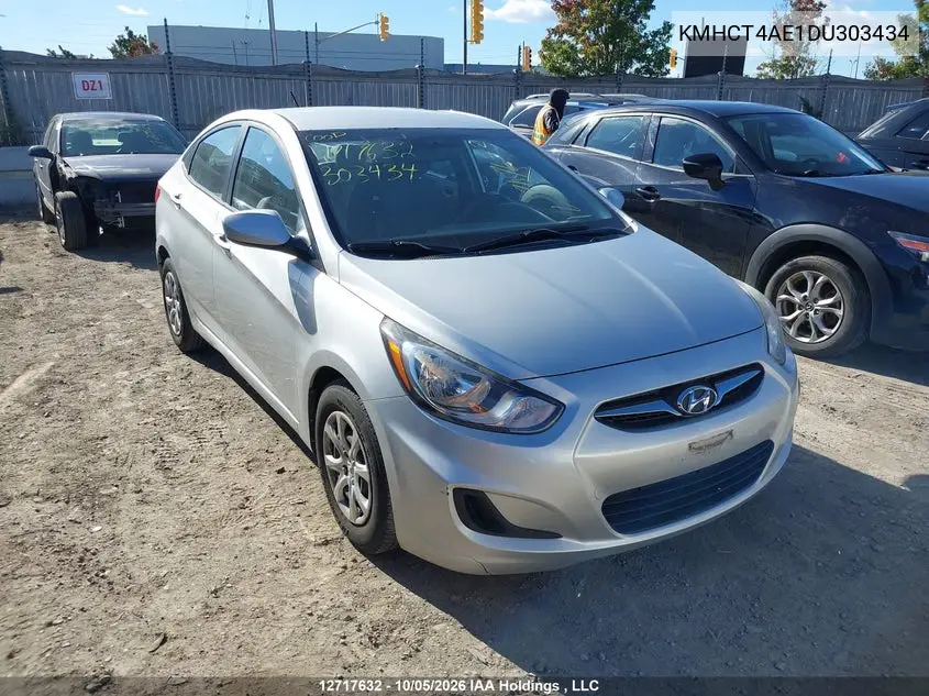 HYUNDAI ACCENT 2013, VIN KMHCT4AE1DU303434