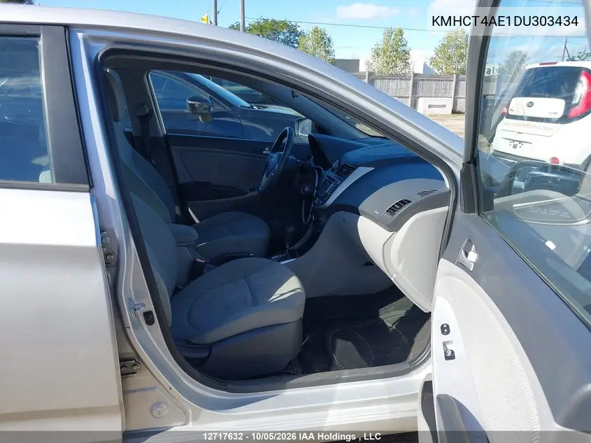 2013 HYUNDAI ACCENT VIN KMHCT4AE1DU303434 — фото 5