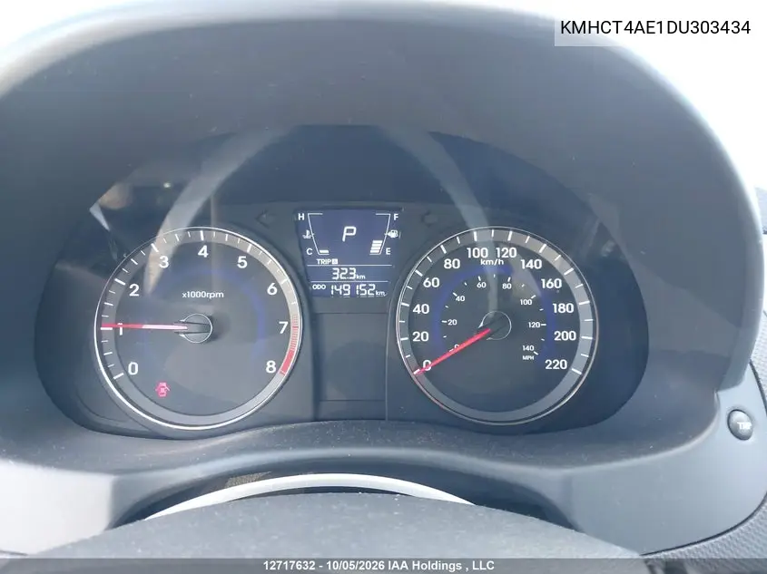 2013 HYUNDAI ACCENT VIN KMHCT4AE1DU303434 — фото 7