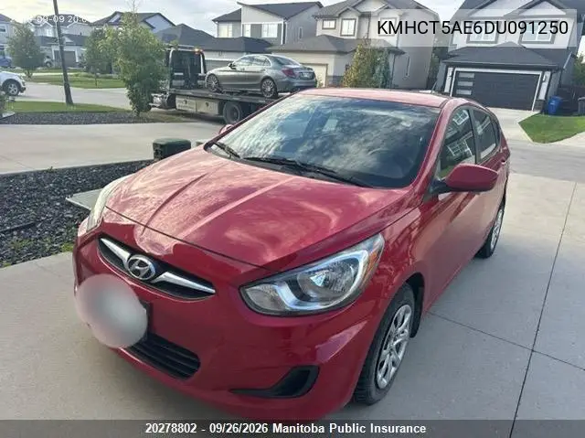 2013 HYUNDAI ACCENT VIN KMHCT5AE6DU091250 — фото 3