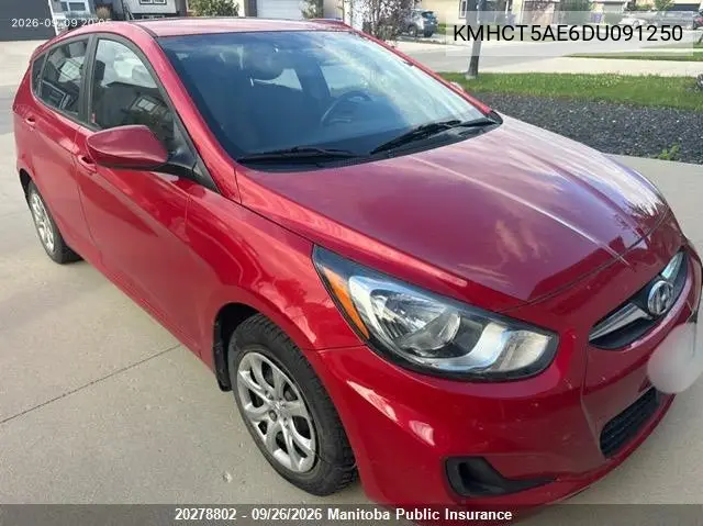 2013 HYUNDAI ACCENT VIN KMHCT5AE6DU091250 — фото 4