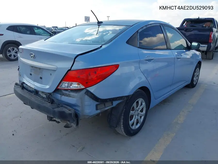 2013 HYUNDAI ACCENT VIN KMHCT4AE2DU529093 — фото 4