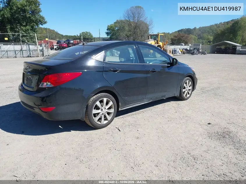 2013 HYUNDAI ACCENT VIN KMHCU4AE1DU419987 — фото 4