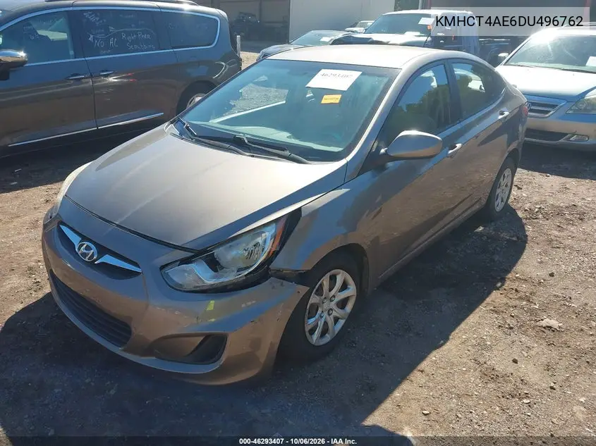 2013 HYUNDAI ACCENT VIN KMHCT4AE6DU496762 — фото 2