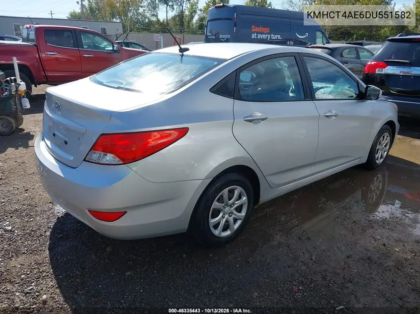 2013 HYUNDAI ACCENT VIN KMHCT4AE6DU551582 — фото 4