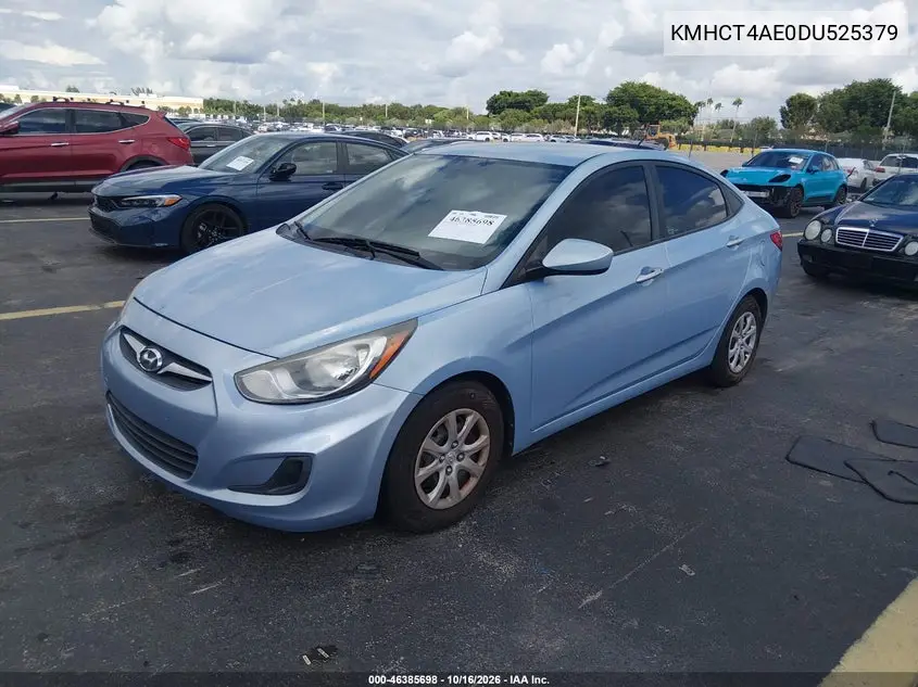 2013 HYUNDAI ACCENT VIN KMHCT4AE0DU525379 — фото 2