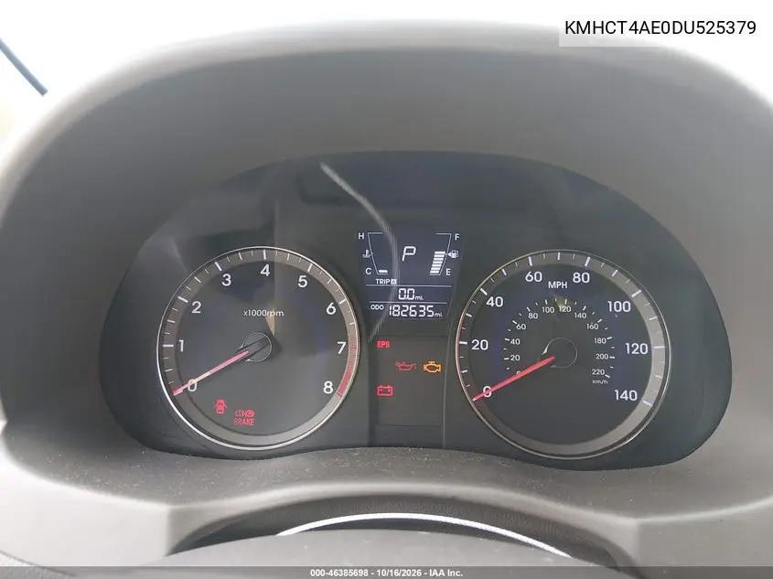 2013 HYUNDAI ACCENT VIN KMHCT4AE0DU525379 — фото 7