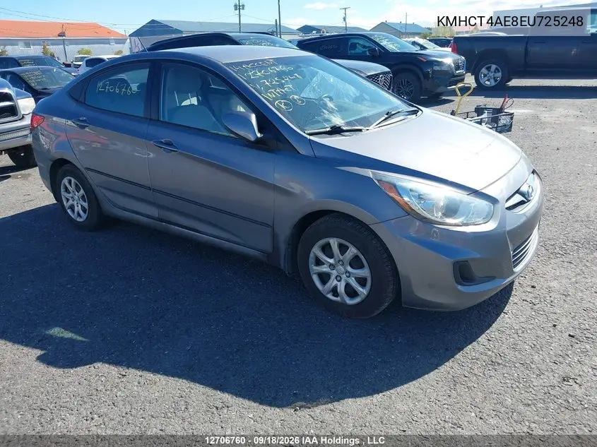 HYUNDAI ACCENT 2014, VIN KMHCT4AE8EU725248