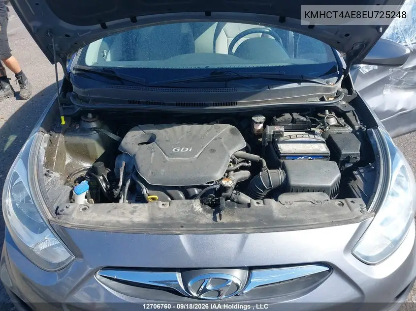 2014 HYUNDAI ACCENT VIN KMHCT4AE8EU725248 — фото 10