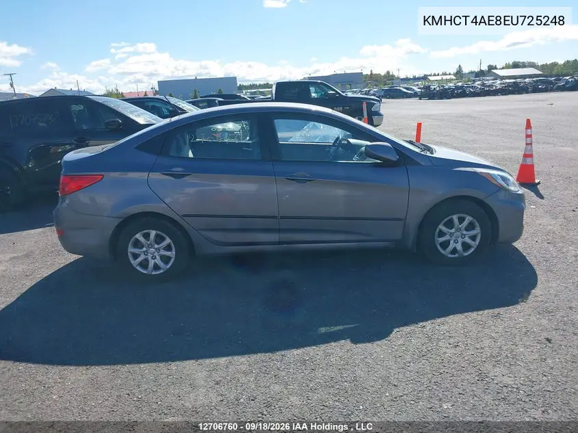 2014 HYUNDAI ACCENT VIN KMHCT4AE8EU725248 — фото 13