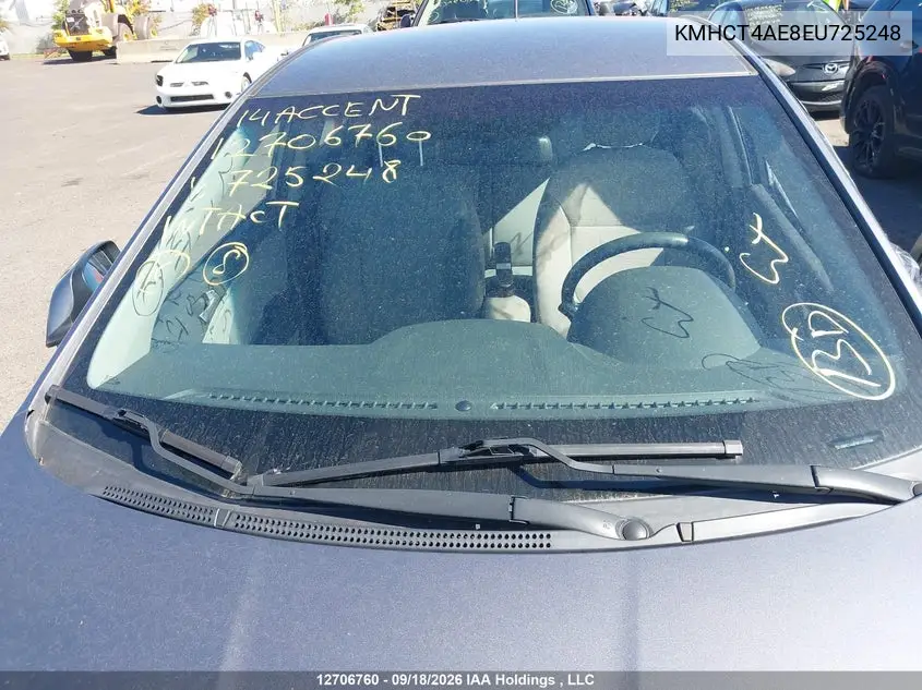 2014 HYUNDAI ACCENT VIN KMHCT4AE8EU725248 — фото 17