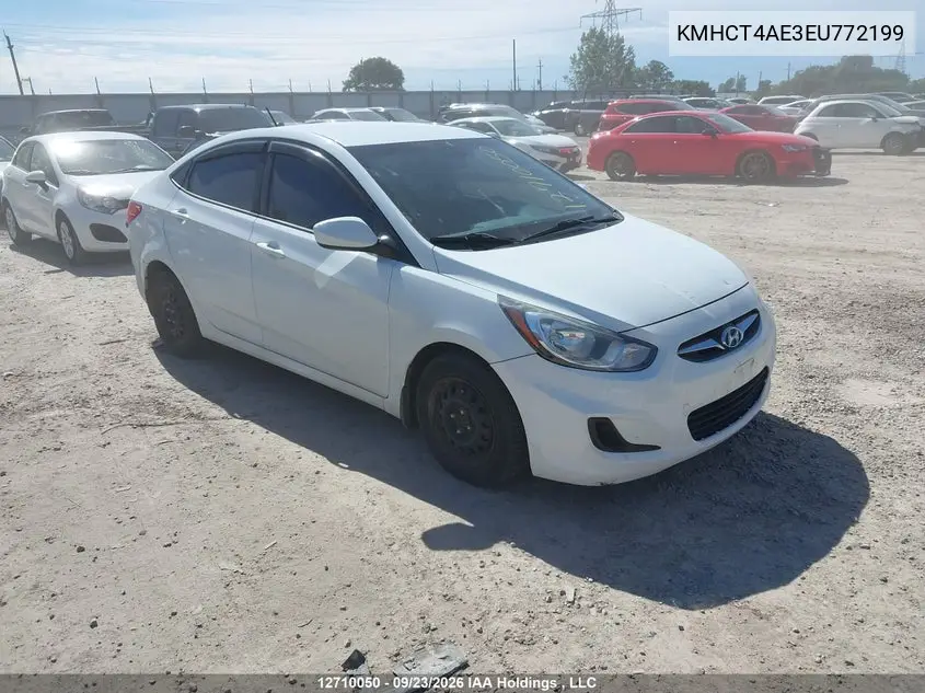 HYUNDAI ACCENT 2014, VIN KMHCT4AE3EU772199