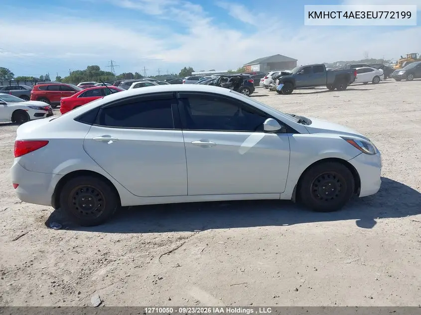 2014 HYUNDAI ACCENT VIN KMHCT4AE3EU772199 — фото 13