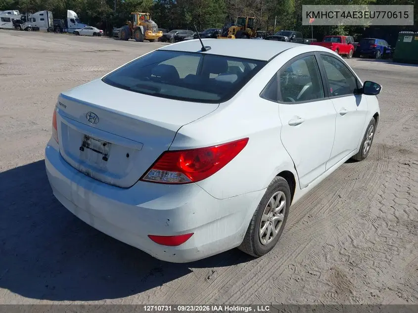 2014 HYUNDAI ACCENT VIN KMHCT4AE3EU770615 — фото 4