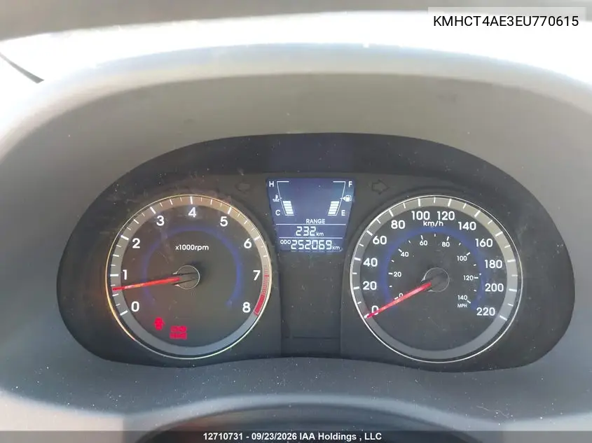 2014 HYUNDAI ACCENT VIN KMHCT4AE3EU770615 — фото 7