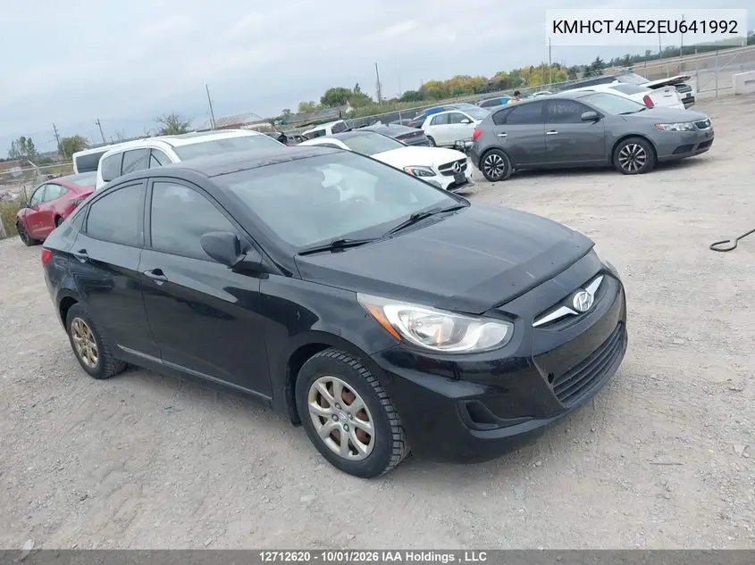 HYUNDAI ACCENT 2014, VIN KMHCT4AE2EU641992