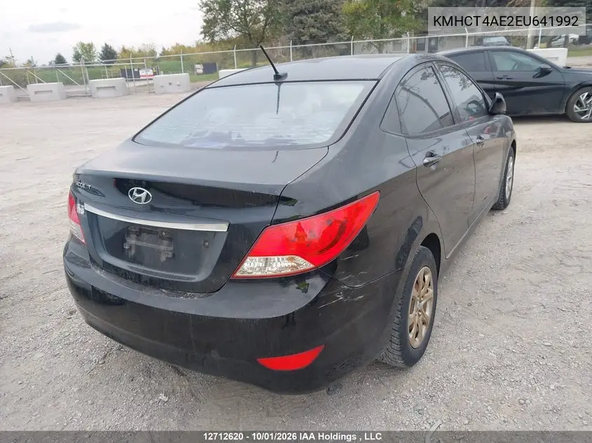 2014 HYUNDAI ACCENT VIN KMHCT4AE2EU641992 — фото 4