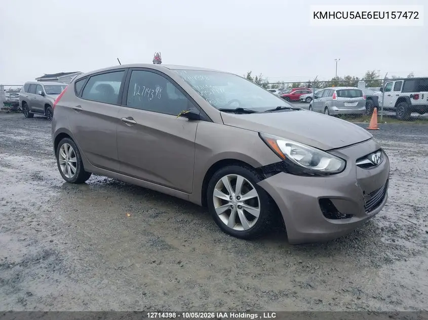 HYUNDAI ACCENT 2014, VIN KMHCU5AE6EU157472