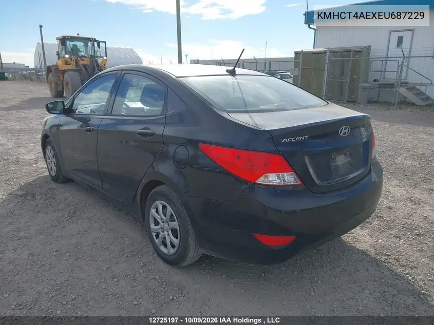 2014 HYUNDAI ACCENT VIN KMHCT4AEXEU687229 — фото 3