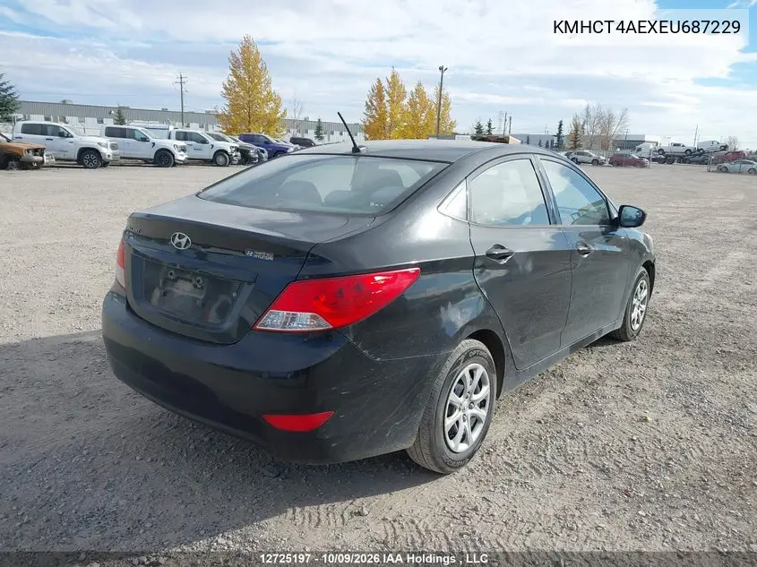 2014 HYUNDAI ACCENT VIN KMHCT4AEXEU687229 — фото 4