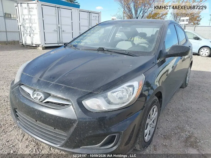 2014 HYUNDAI ACCENT VIN KMHCT4AEXEU687229 — фото 6