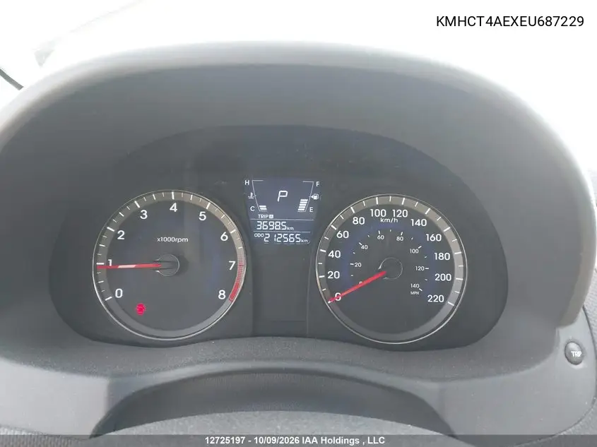 2014 HYUNDAI ACCENT VIN KMHCT4AEXEU687229 — фото 7