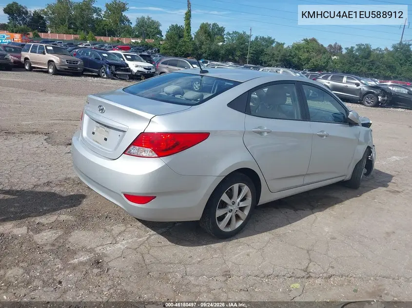 2014 HYUNDAI ACCENT VIN KMHCU4AE1EU588912 — фото 4