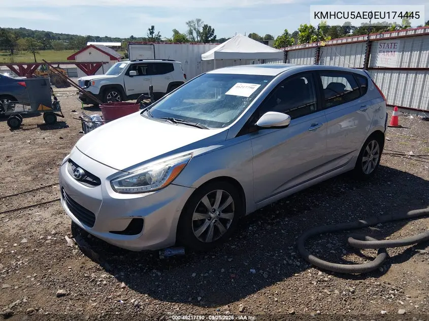 2014 HYUNDAI ACCENT VIN KMHCU5AE0EU174445 — фото 2