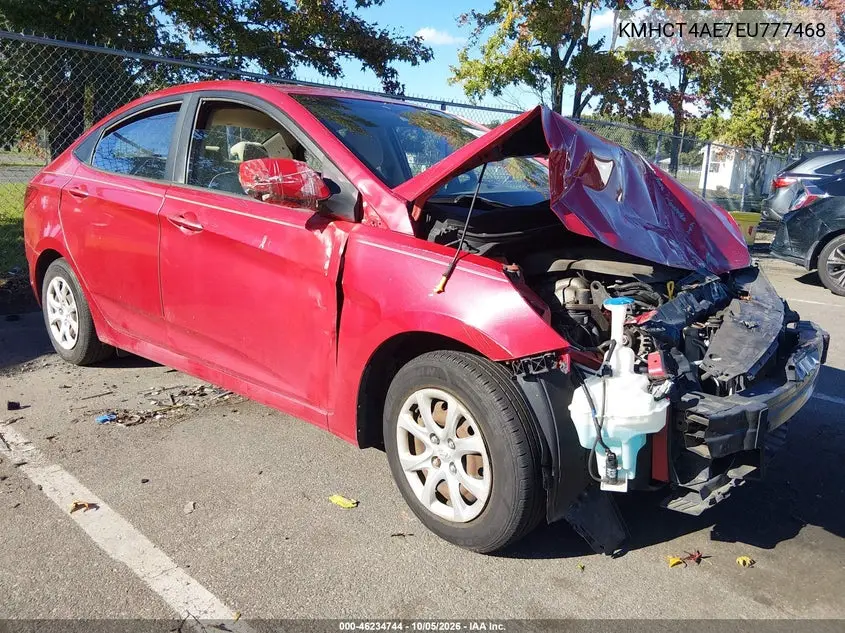 HYUNDAI ACCENT 2014, VIN KMHCT4AE7EU777468