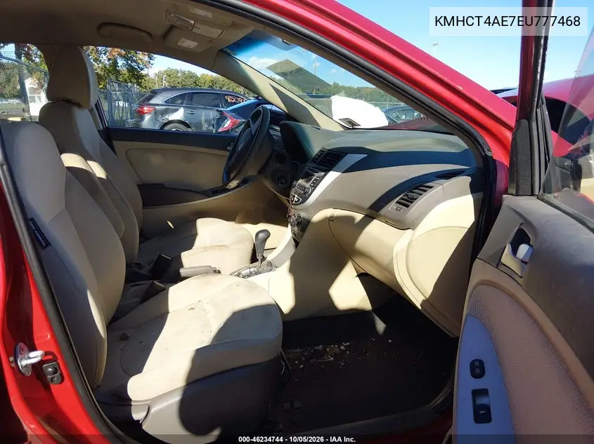 2014 HYUNDAI ACCENT VIN KMHCT4AE7EU777468 — фото 5