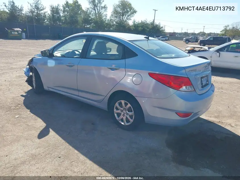 2014 HYUNDAI ACCENT VIN KMHCT4AE4EU713792 — фото 3