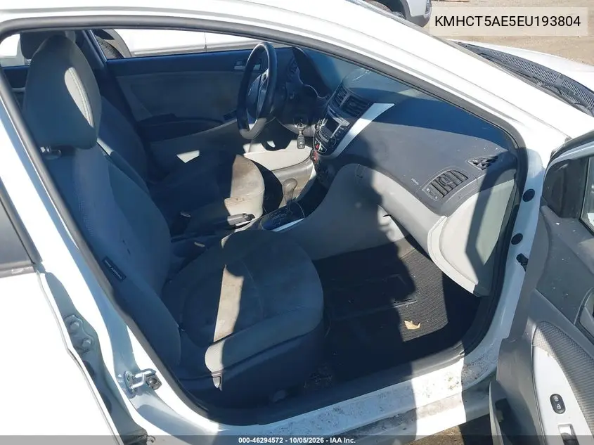 2014 HYUNDAI ACCENT VIN KMHCT5AE5EU193804 — фото 5