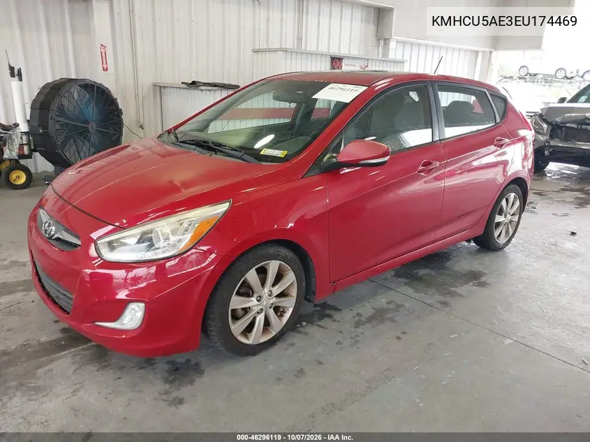2014 HYUNDAI ACCENT VIN KMHCU5AE3EU174469 — фото 2