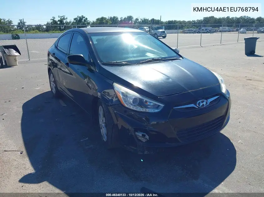HYUNDAI ACCENT 2014, VIN KMHCU4AE1EU768794