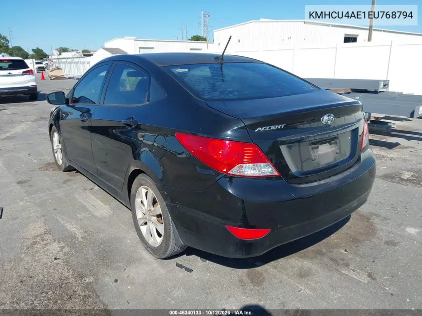 2014 HYUNDAI ACCENT VIN KMHCU4AE1EU768794 — фото 3