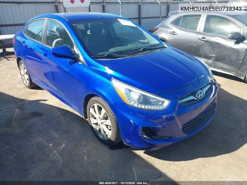 HYUNDAI ACCENT 2014, VIN KMHCU4AE5EU738343
