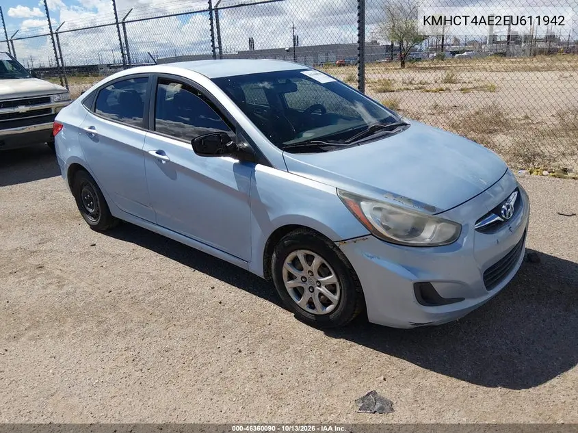 HYUNDAI ACCENT 2014, VIN KMHCT4AE2EU611942