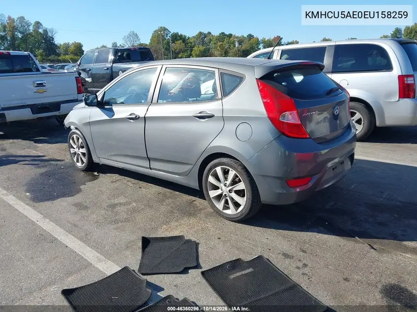 2014 HYUNDAI ACCENT VIN KMHCU5AE0EU158259 — фото 3