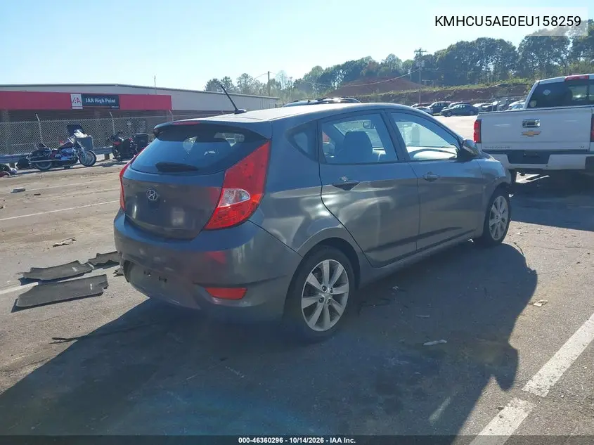 2014 HYUNDAI ACCENT VIN KMHCU5AE0EU158259 — фото 4