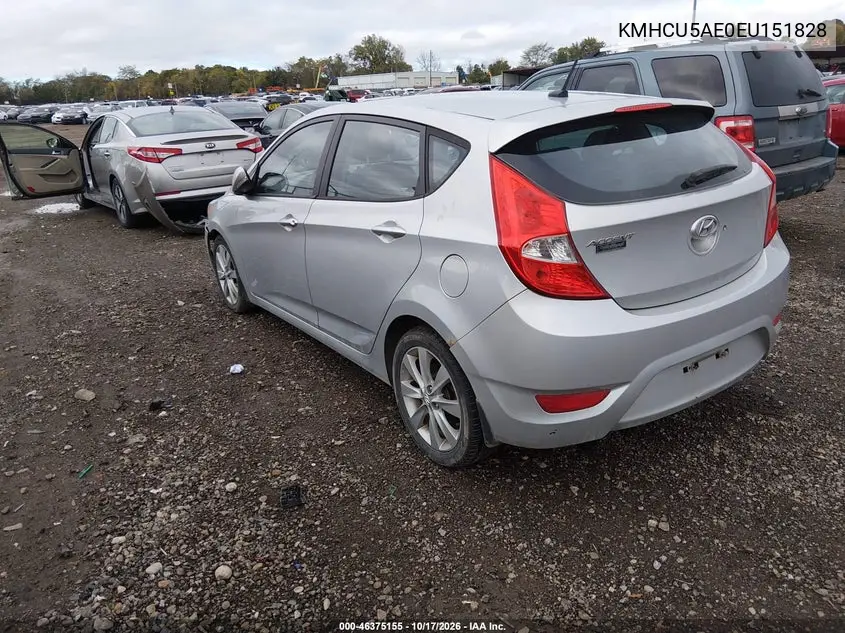 2014 HYUNDAI ACCENT VIN KMHCU5AE0EU151828 — фото 3